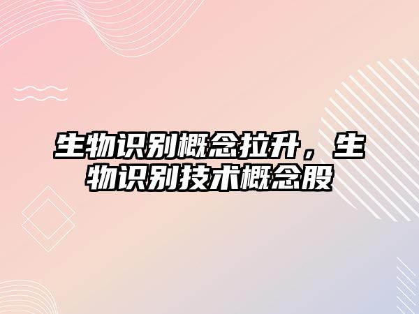 生物識別概念拉升，生物識別技術(shù)概念股