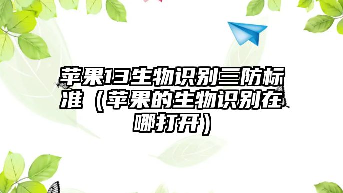 蘋果13生物識別三防標(biāo)準(zhǔn)（蘋果的生物識別在哪打開）