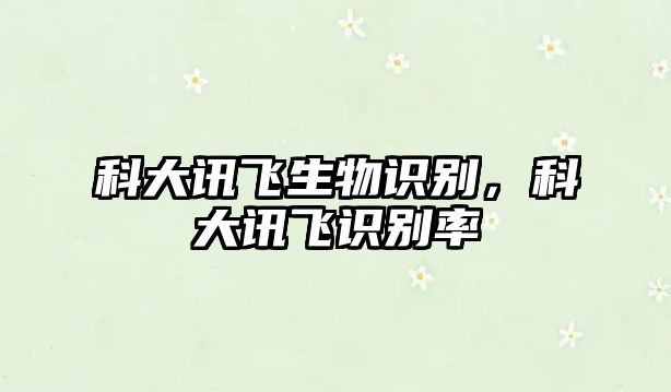 科大訊飛生物識(shí)別，科大訊飛識(shí)別率