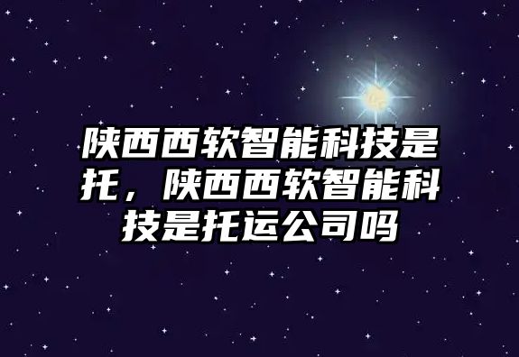 陜西西軟智能科技是托，陜西西軟智能科技是托運(yùn)公司嗎