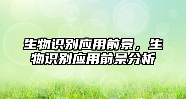 生物識(shí)別應(yīng)用前景，生物識(shí)別應(yīng)用前景分析