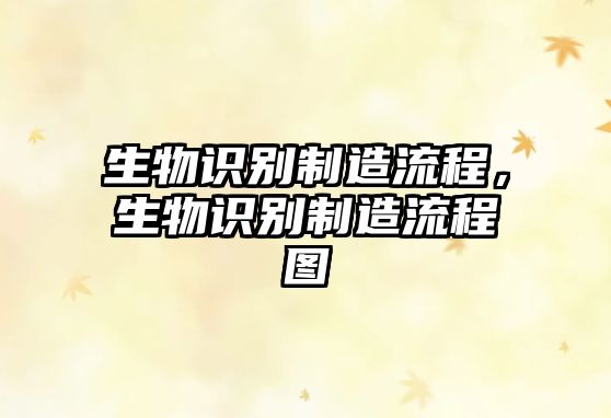 生物識別制造流程，生物識別制造流程圖
