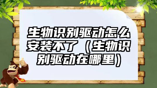 生物識別驅(qū)動怎么安裝不了（生物識別驅(qū)動在哪里）
