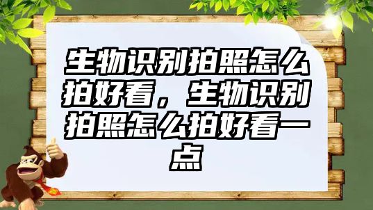 生物識別拍照怎么拍好看，生物識別拍照怎么拍好看一點