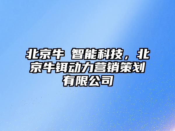 北京牛犇智能科技，北京牛鉺動(dòng)力營(yíng)銷(xiāo)策劃有限公司