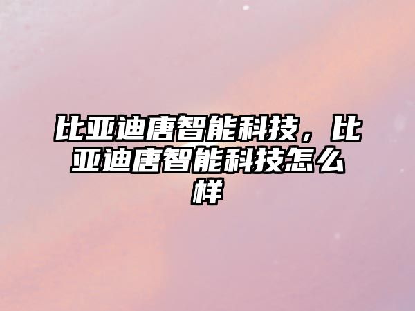 比亞迪唐智能科技，比亞迪唐智能科技怎么樣