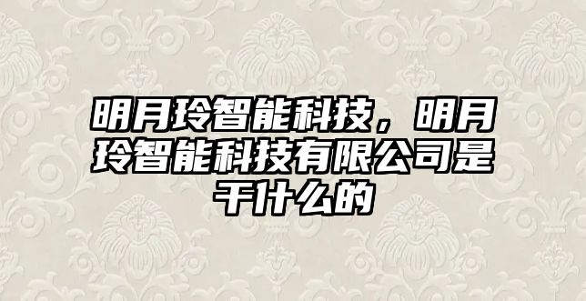 明月玲智能科技，明月玲智能科技有限公司是干什么的