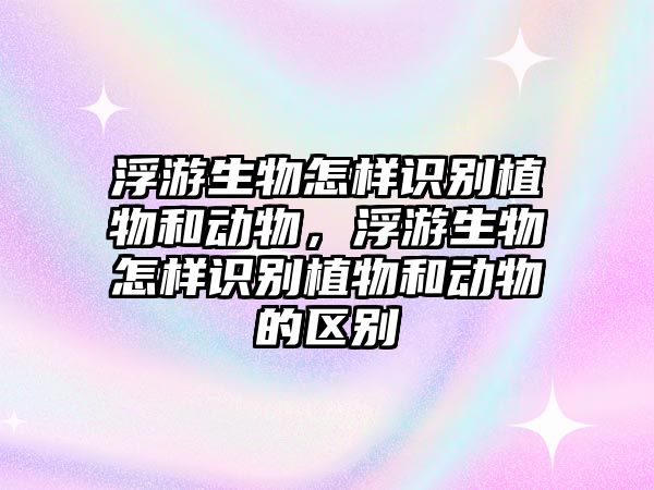 浮游生物怎樣識(shí)別植物和動(dòng)物，浮游生物怎樣識(shí)別植物和動(dòng)物的區(qū)別