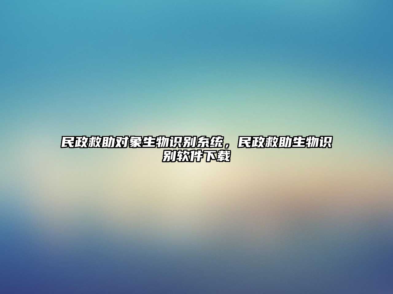 民政救助對象生物識別糸統(tǒng)，民政救助生物識別軟件下載