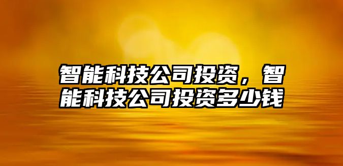 智能科技公司投資，智能科技公司投資多少錢